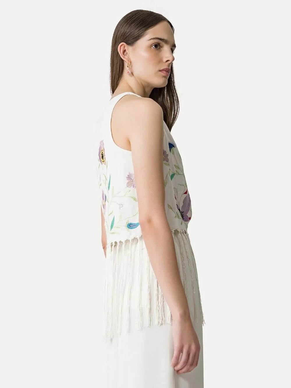 Forte Forte Embroidered Fringe Wrap Top | Ivory | Size 2 | Italian Luxury - Picture 16 of 16